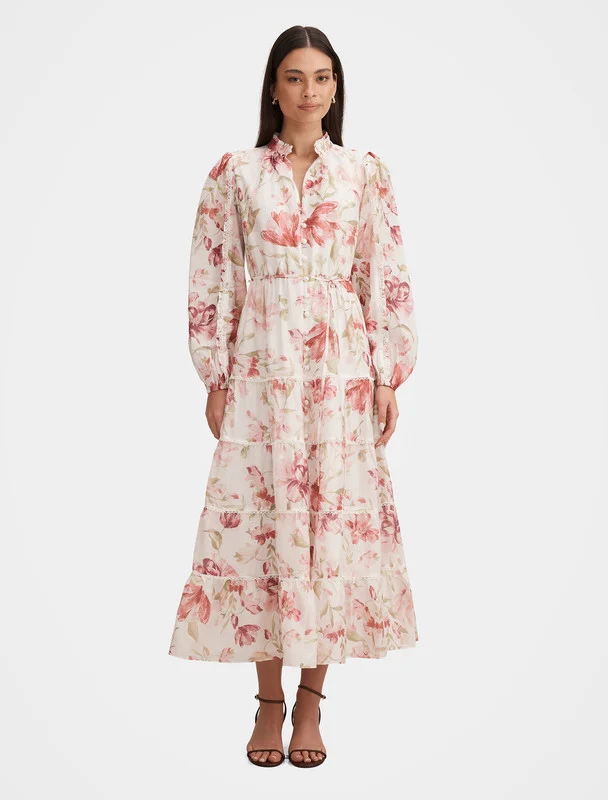 فورايفر نيو Dr19659-Pink Women's Mid Dress